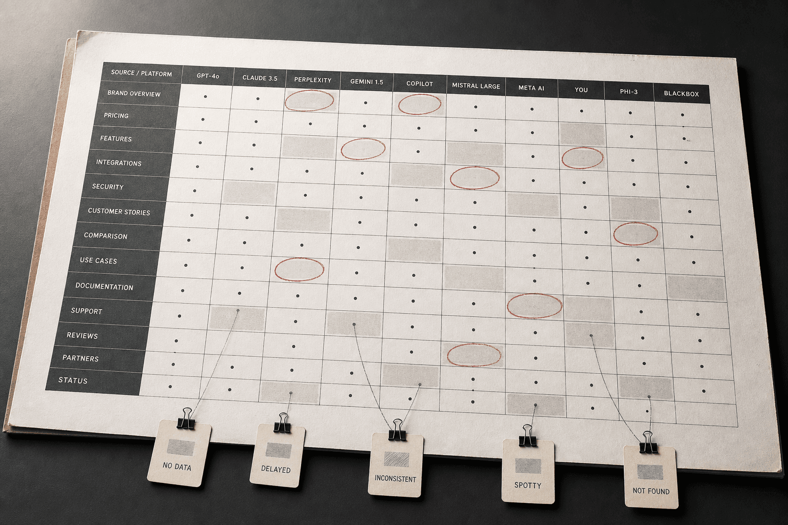 AI Visibility Monitoring Pain Points and Table - Mygomseo