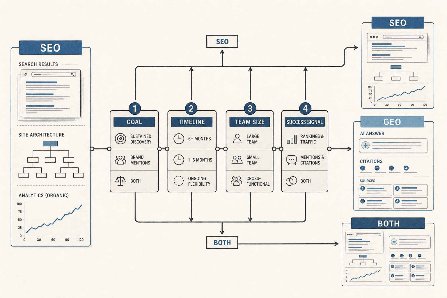 Geo vs SEO Decision Tree and Best Fit - Mygomseo